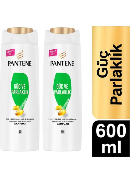 Doğal Sentez Güçlü ve Parlak Şampuan 600 ml x 2