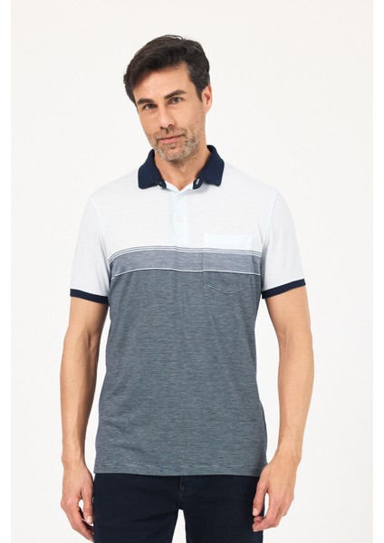 Erkek Çift Renkli Cepli Polo Yaka T-Shirt