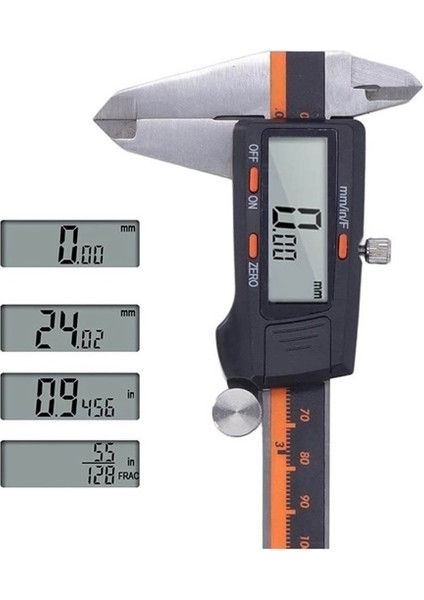 150 x 0.01 mm Dijital Paslanmaz Çelik Elektronik Hassas Kumpas modelleri