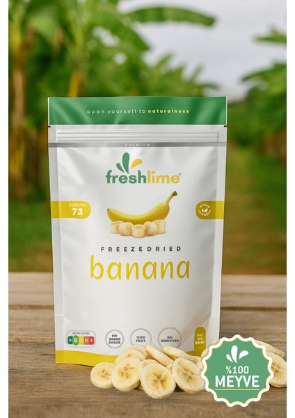 Muz Kuru Meyve Cipsi - Dondurularak Kurutulmuş Freeze Dried Çıtır Muz