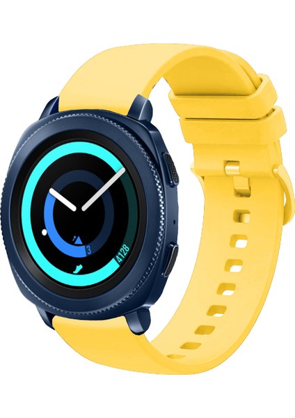 Samsung Gear Sport ile Uyumlu Kordon Jel Silikon Tokalı Kayış