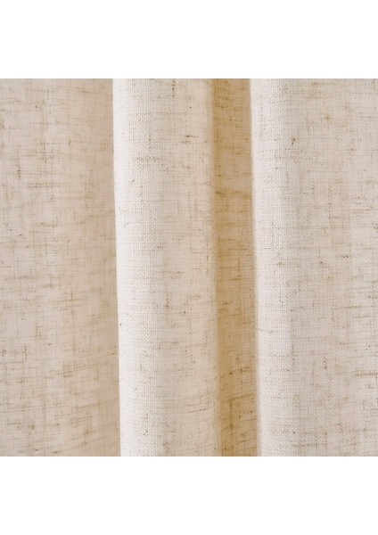 Soft Bella Keten Perde - Açık Bej - 140X270 cm