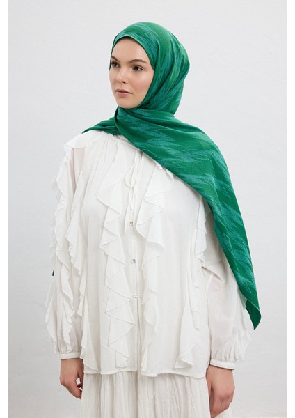 Cotton Line Şal Zümrüt Yeşili
