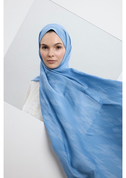 Cotton Line Şal Soft Mavi