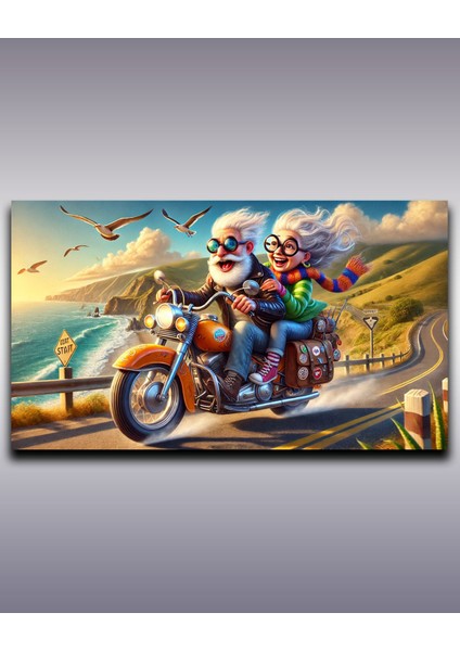 🛵 Huzura Yolculuk: Tatlı Yaşlı Çiftin Motosiklet Üzerindeki Zamansız Serüveni modelleri