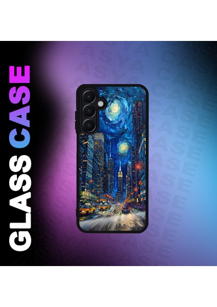 Samsung Galaxy A16 Kılıf New York Baskılı Telefon Kapağı Siyah Silikon Arka Kapak Koruyucu