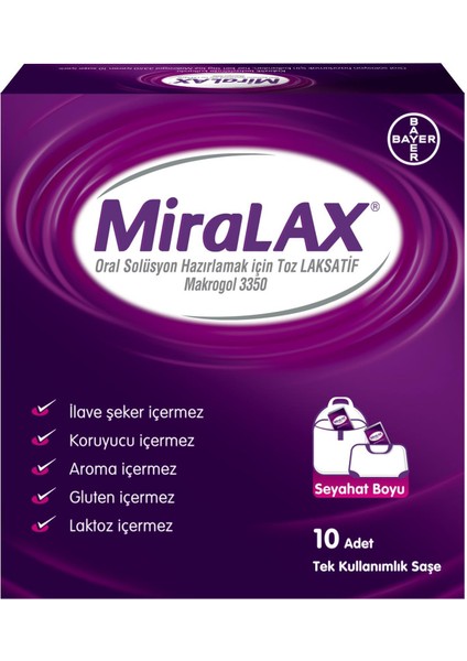 Miralax Oral Solüsyon Hazırlamak İçin Toz Laksatif Makrogol 3350