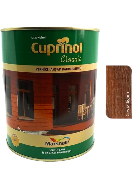 Classic Vernikli Ahşap Koruyucu 2.5 Lt Klasik Ceviz Ağacı