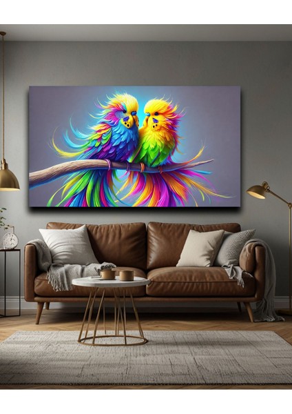 Muhabbet Kuşu Temalı Kanvas Duvar Tablo fiyatları