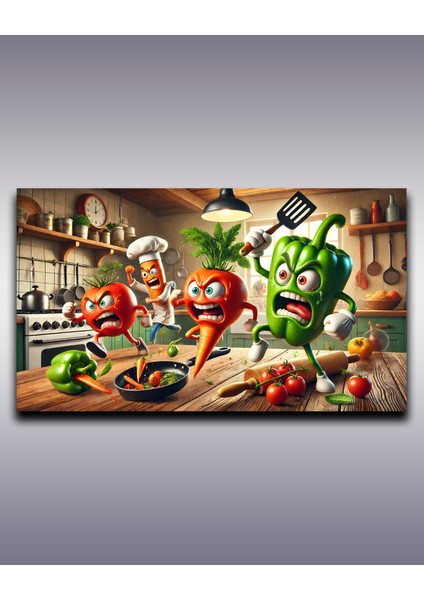 Mutfak Için Şık Duvar Kanvas Tablo