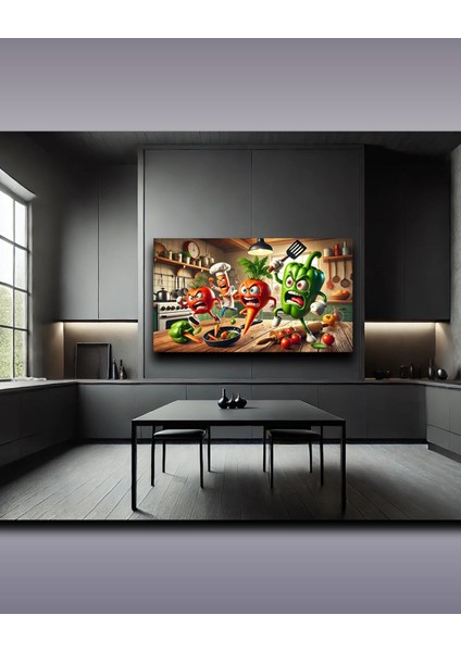 Mutfak Için Şık Duvar Kanvas Tablo