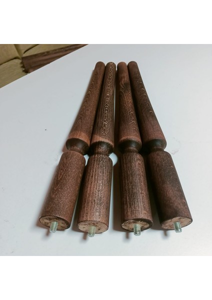 38 cm Torna 4 Lük Ceviz Renk Masa Sehpa Ayak