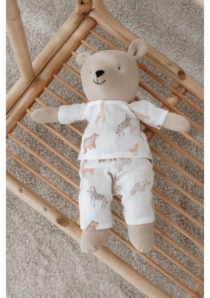 Pijamalı Ayıcık Uyku Arkadaşı - Pureline Series - Cute Animals