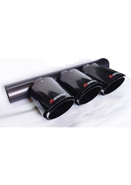 Honda Type-R Uyumlu Içi Krom 90 mm 3 Çıkışlı Akrapoviç Egzoz Ucu Eksoz Çıkışı