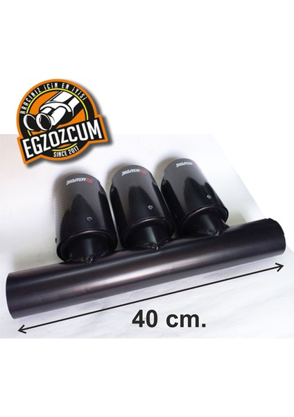 Honda Type-R Uyumlu Içi Krom 90 mm 3 Çıkışlı Akrapoviç Egzoz Ucu Eksoz Çıkışı