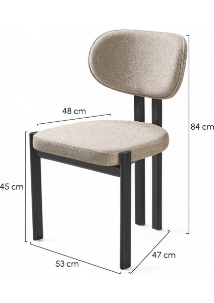 Roma Sandalye - Mense Kumaş - Metal Iskelet - Mutfak Sandalyesi - Salon Sandalyesi modelleri
