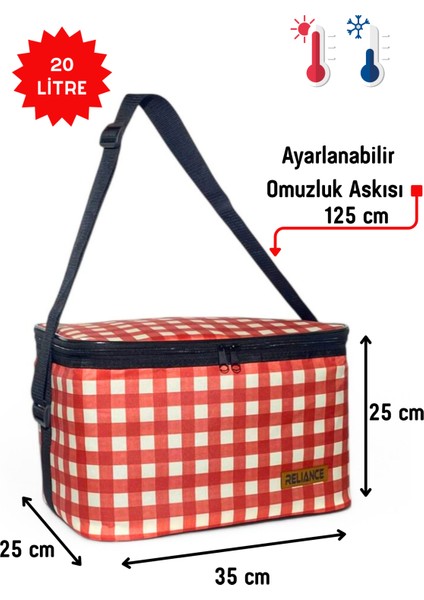 20 Litre Yemek Taşıma Termos Termal Beslenme Soğutucu Piknik Çantası