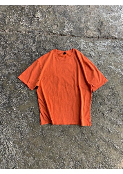 Basic Yıkamalı Oversize T-Shirt
