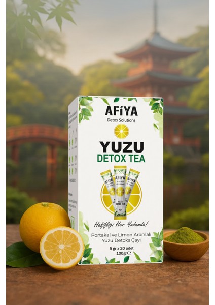 Detoks Zayıflatma Çayı, Form Tutma Yuzu ve Matcha İçeren Detox Çayı 100 GR