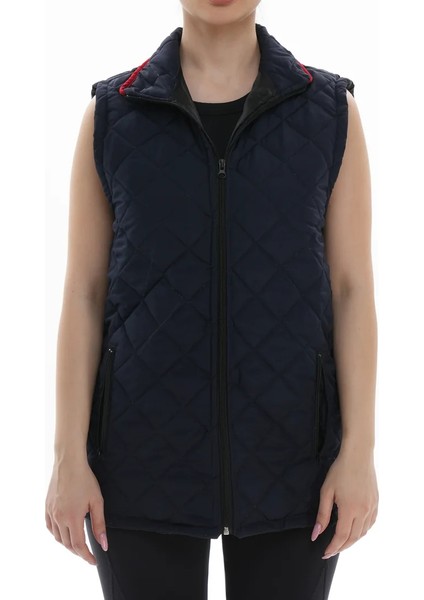 Lacivert Baklava Desen Yelek fırsatları