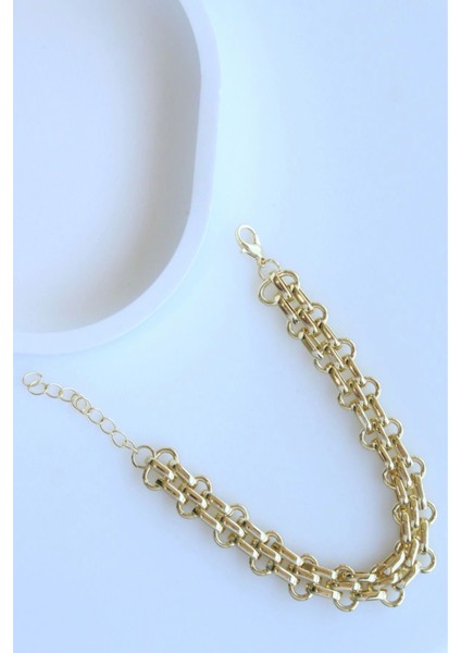 Premium Seri Çift Sıra Chainy Tasarım Kararmaz Renk Atmaz Kadın Çelik Bileklik fiyatları