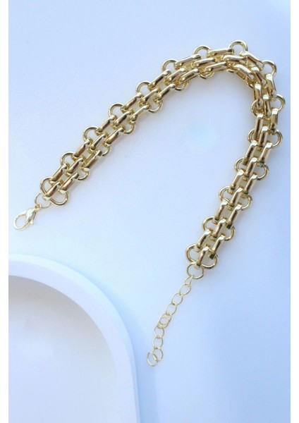 Premium Seri Çift Sıra Chainy Tasarım Kararmaz Renk Atmaz Kadın Çelik Bileklik modelleri