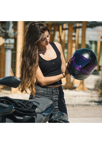 Y.100R Subsonıc Mat Siyah-Pembe Kask indirimleri