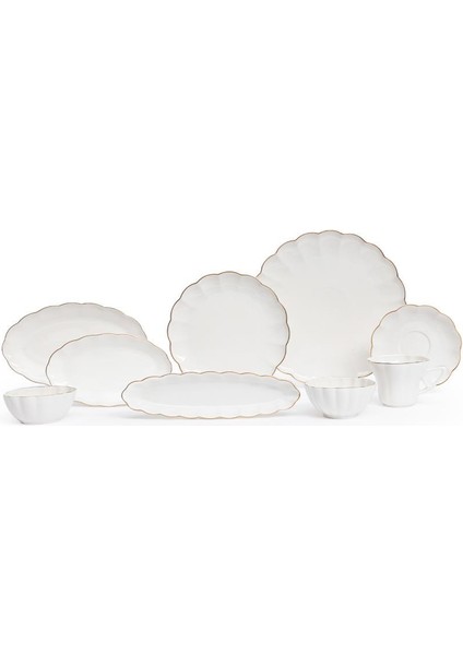 Flower Gold 6 Kişilik 29 Parça Kahvaltı Takımı PA2082