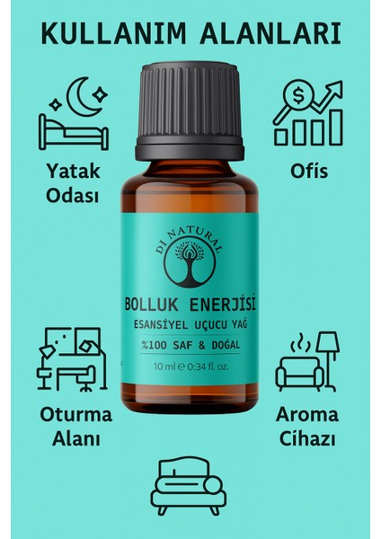 Bolluk Enerjisi Uçucu Yağ Saf Doğal Esans Buhurdanlık Difüzör Oda Esansı 10 ml fiyatları