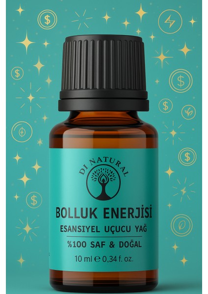 Bolluk Enerjisi Uçucu Yağ Saf Doğal Esans Buhurdanlık Difüzör Oda Esansı 10 ml