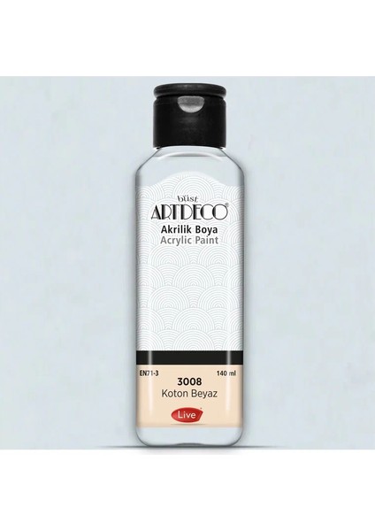 Akrilik Boya 140 Ml Koton Beyaz 3008