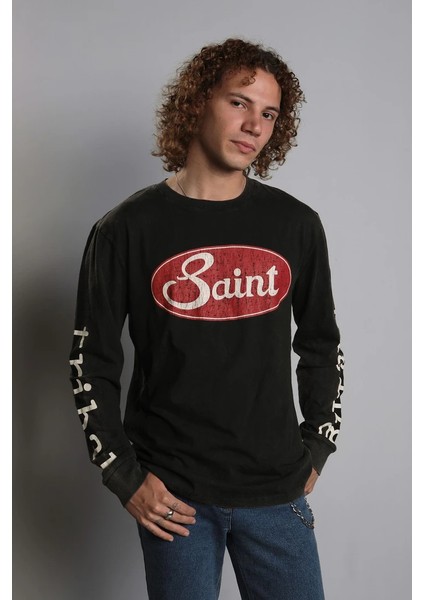 Saint Raging Tribal Vintage Long Sleeve T-Shirt