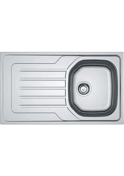 Onda Line Oll 611-86 Dekorlu Sol Damlalıklı Paslanmaz Çelik Mutfak Eviyesi 86X50 cm