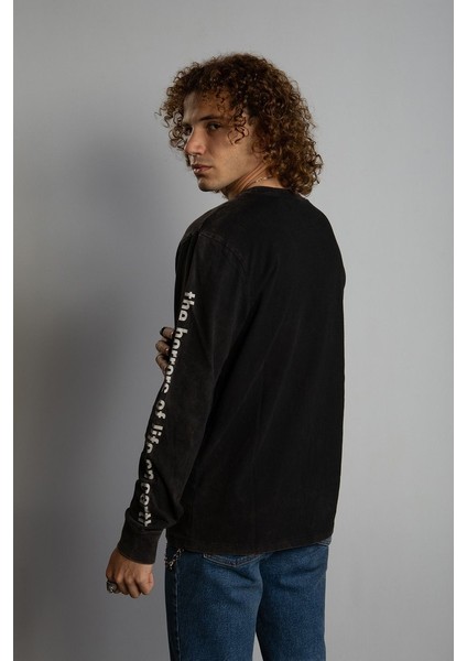 Saint Sın Now Im NothingUzun Kol T-Shirt modelleri