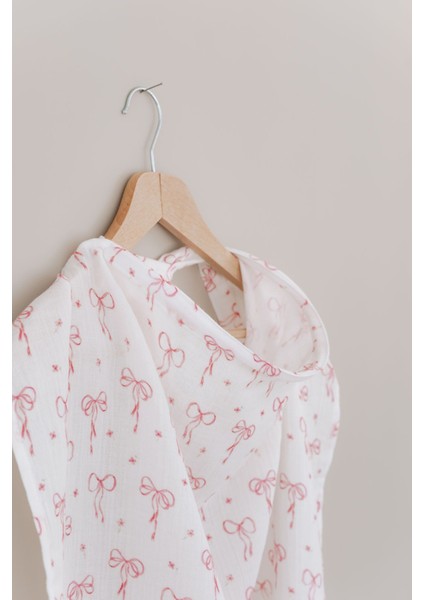 Müslin Emzirme Örtüsü - Pureline Series - Dainty Bows fırsatları