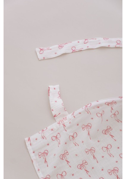 Müslin Emzirme Örtüsü - Pureline Series - Dainty Bows