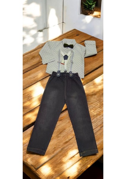 Çocuk Pantolon Gömlek Takım Papyonlu modelleri