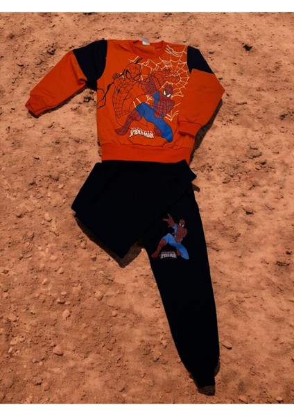 3 Iplik Takım Batmen Örümcek Adam Baskılı