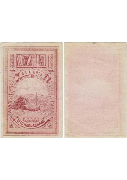 Amerikalı Felsefe Profesörü Filozof Otto Krausshaar Kütüphanesi Ex Lıbrıs.