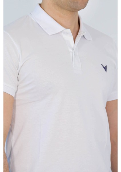 Polo Yaka Tshırt Beyaz (1815)