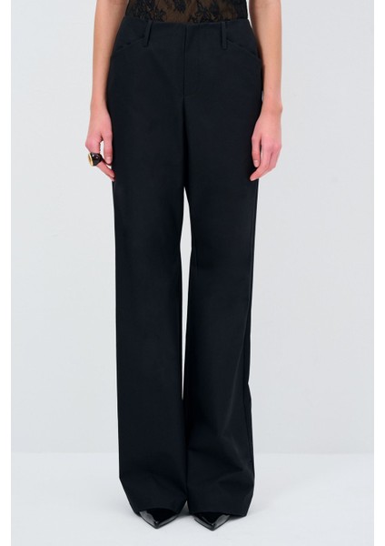 Geniş Paça Pantolon Siyah 153M2188000