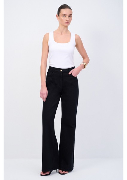 Moda Tutkusu Bol Paça Denim Pantolon indirimleri