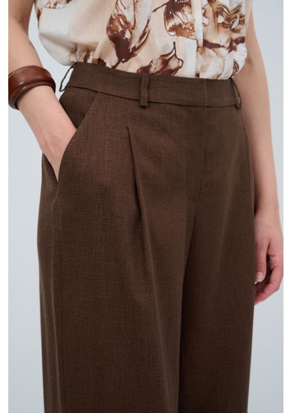 Keten Pantolon Kahve 15345243001