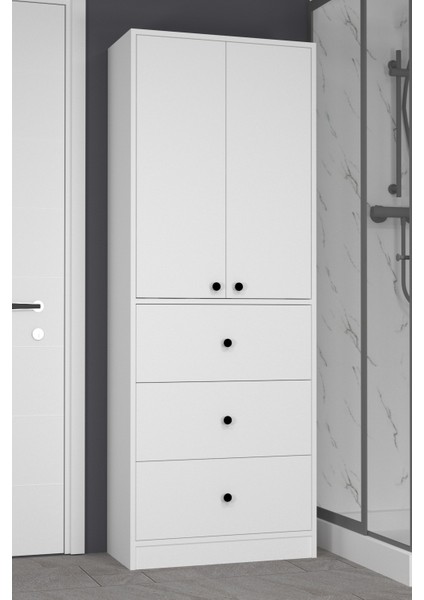 Güneş 3 Çekmeceli 2 Kapaklı Banyo Dolabı