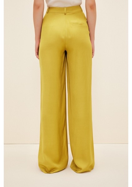 Keten Bol Pantolon Lime 153M2069000 indirimleri