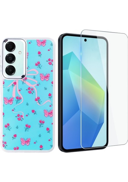 Samsung Galaxy S24 Fe Kılıf Hadra Wrx Lüx Desenli Kapak + Nano Ekran Koruyucu