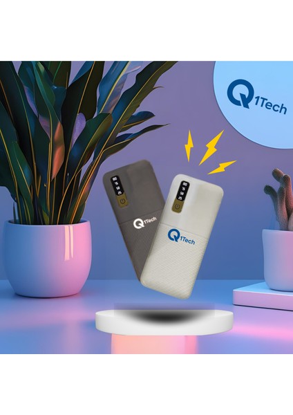 20.000 Mah Powerbank - El Feneri -LED Göstergeli - Hızlı Şarj