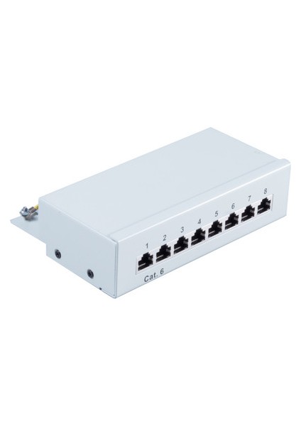 Cat6 8 Port Patchpanel, Beyaz