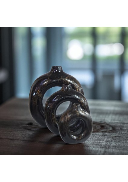 Altın Mermer Desenli 3’lü Modern Dekoratif Vazo Seti fiyatları