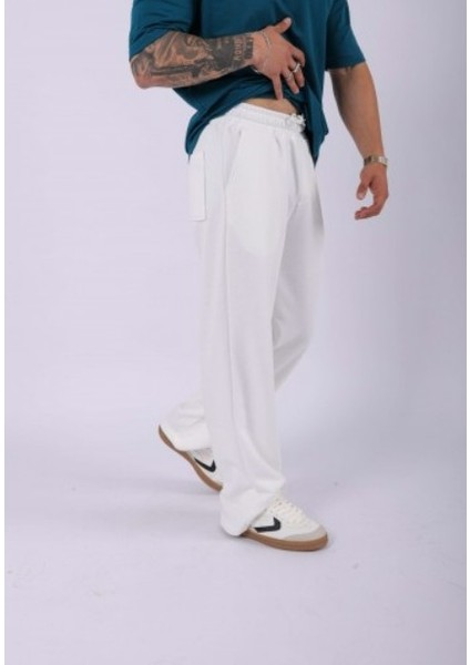 Nakışlı Baggy Eşofman Altı 3 Iplik